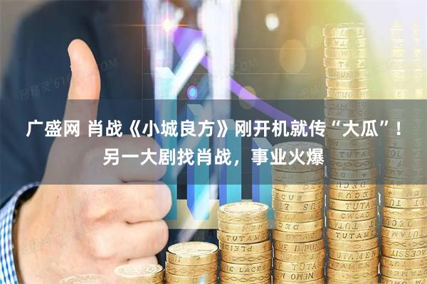 广盛网 肖战《小城良方》刚开机就传“大瓜”！另一大剧找肖战，事业火爆