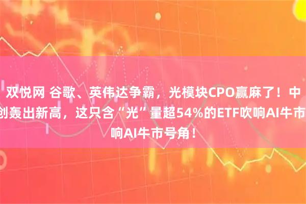 双悦网 谷歌、英伟达争霸，光模块CPO赢麻了！中际旭创轰出新高，这只含“光”量超54%的ETF吹响AI牛市号角！