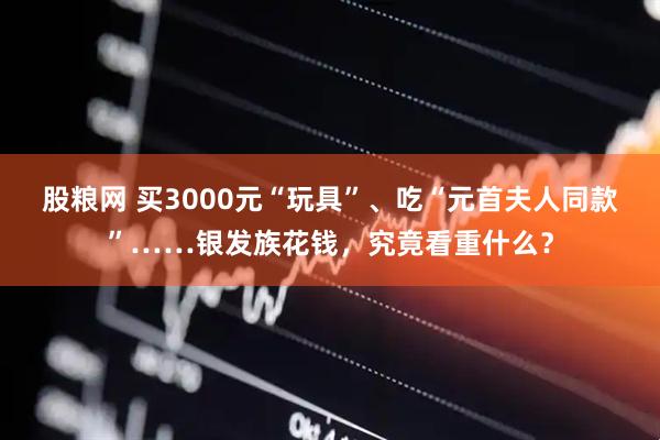 股粮网 买3000元“玩具”、吃“元首夫人同款”……银发族花钱，究竟看重什么？